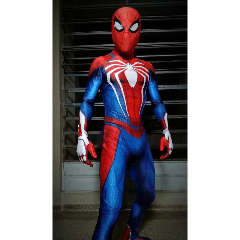 Halloween Spiderman PS4 Game Insomniac Superhero Cosplay Costume Boys Men Bodysuit Zentai Full Body Suit Adult Kids Jumpsuit