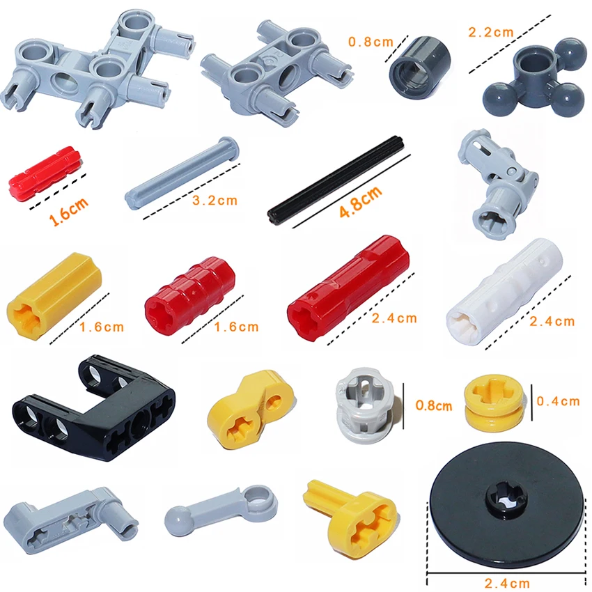 Bloques de construcción de eje de engranaje de la serie MOC, plataforma giratoria de engranajes, estante de engranajes diferencial accionado por