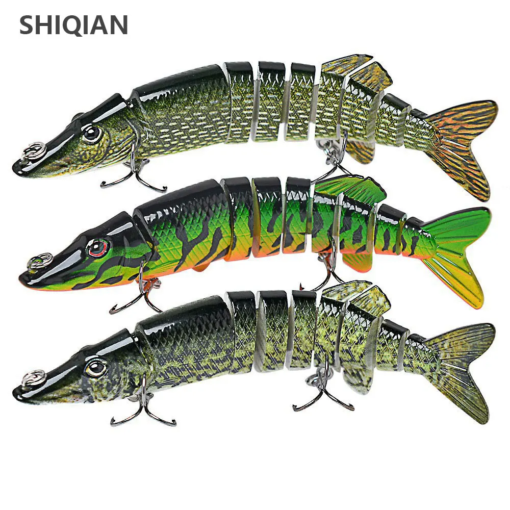 Shiqian Swimbait Angeln lockt langsam sinkende Japan Wobbler für Hecht Bass harten künstlichen Köder Kurbel köder Popper Schwanz Spinner