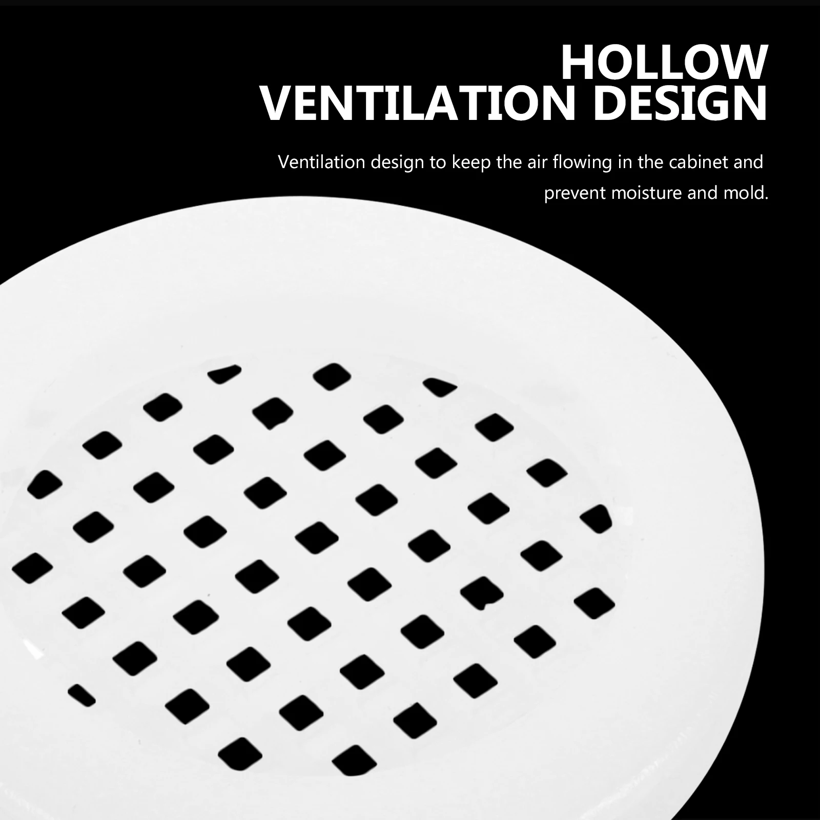 

20pcs Cabinet Ventilation Mesh Decorative Covers White 60 Holes Durable Plastic Kitchen Bathroom Soffit Vents Houses Accessories