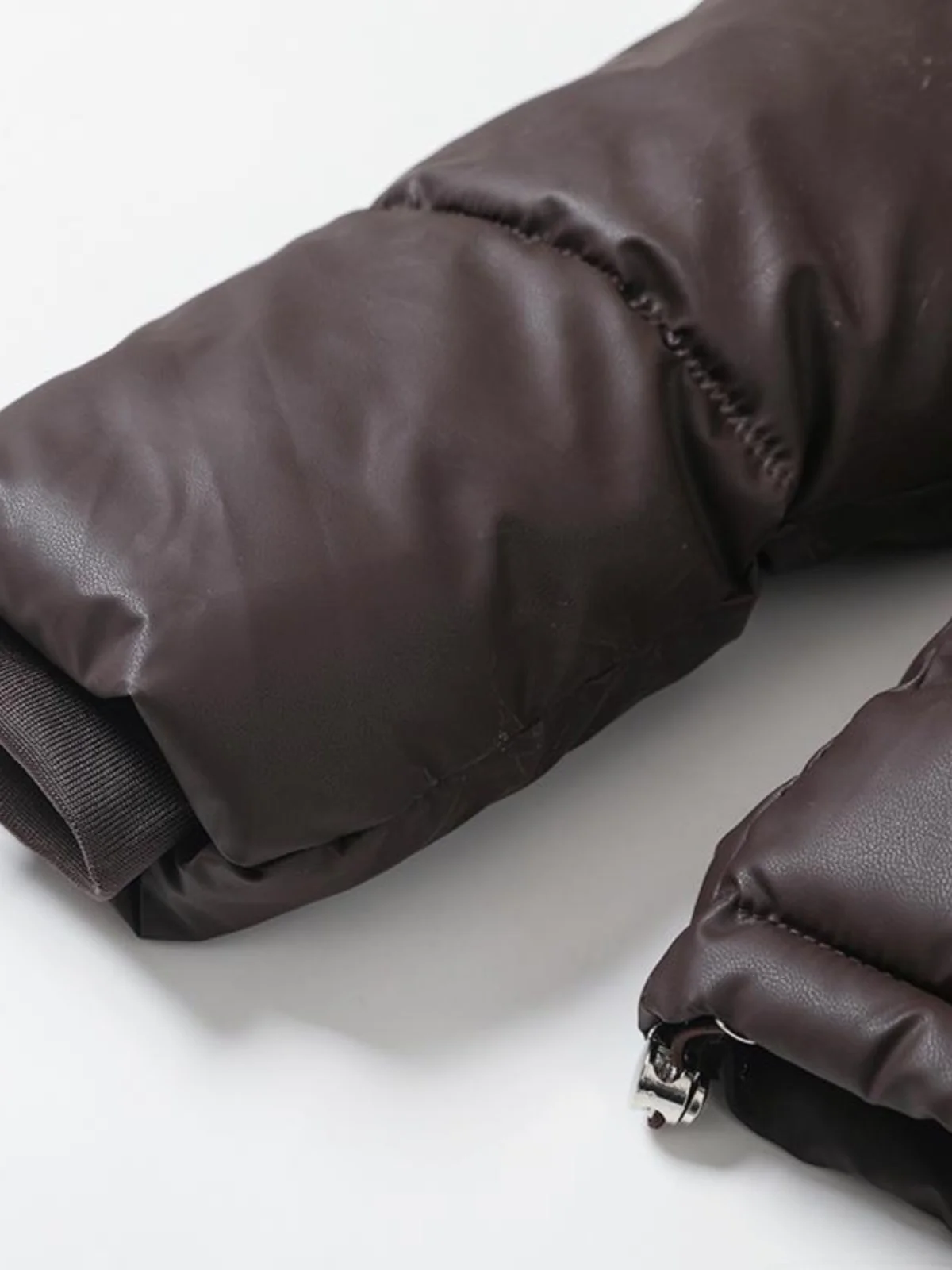 

Street Sle с высоким воротником из искусственной кожи, хлопковое пальто, женское зимнее пальто, свободная посадка на молнии, длинная молния све