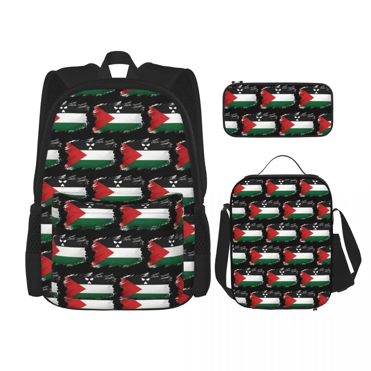 Kneecap Belfast Irish Gaeilge We Are Watching Logo Backpacks Bookbag School Bags Rucksack Lunch Bag Pen Bag Three-Piece Set