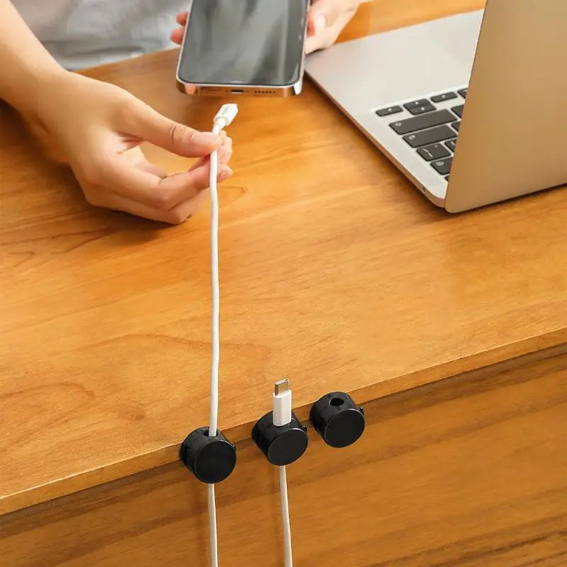Магнитные кабельные зажимы, магнитный держатель шнура, не требует сверления проводов, Держатель зарядного устройства для USB-кабелей, компьютерная зарядка