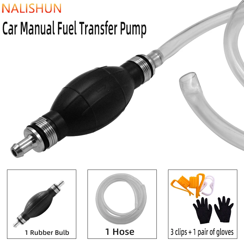 

1 Set Hand Fuel Pump Line Rubber Car Fuel Pump Hand Straw Pump Durable for Car Boat Marine Outboard for coolant