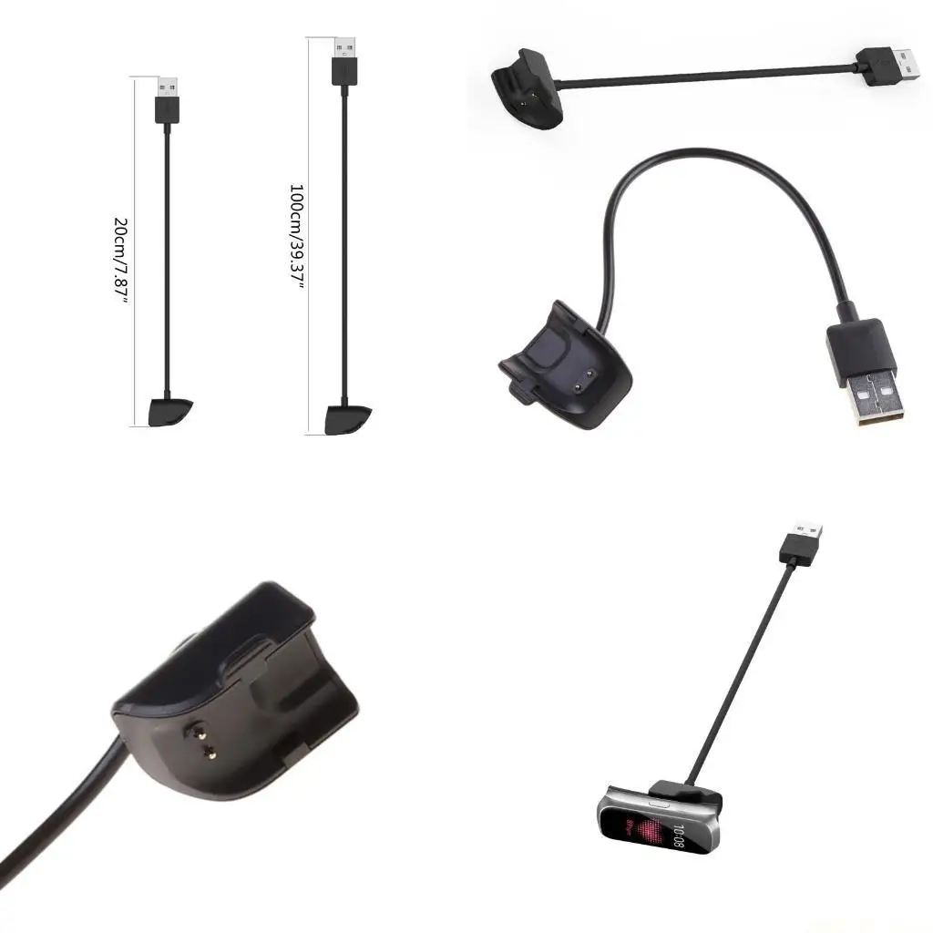 

M5TD Portable Power Adapter Stand Base USB Charging Cable for for Galaxy Fit 2 Smartwatch Overload Protect Dock
