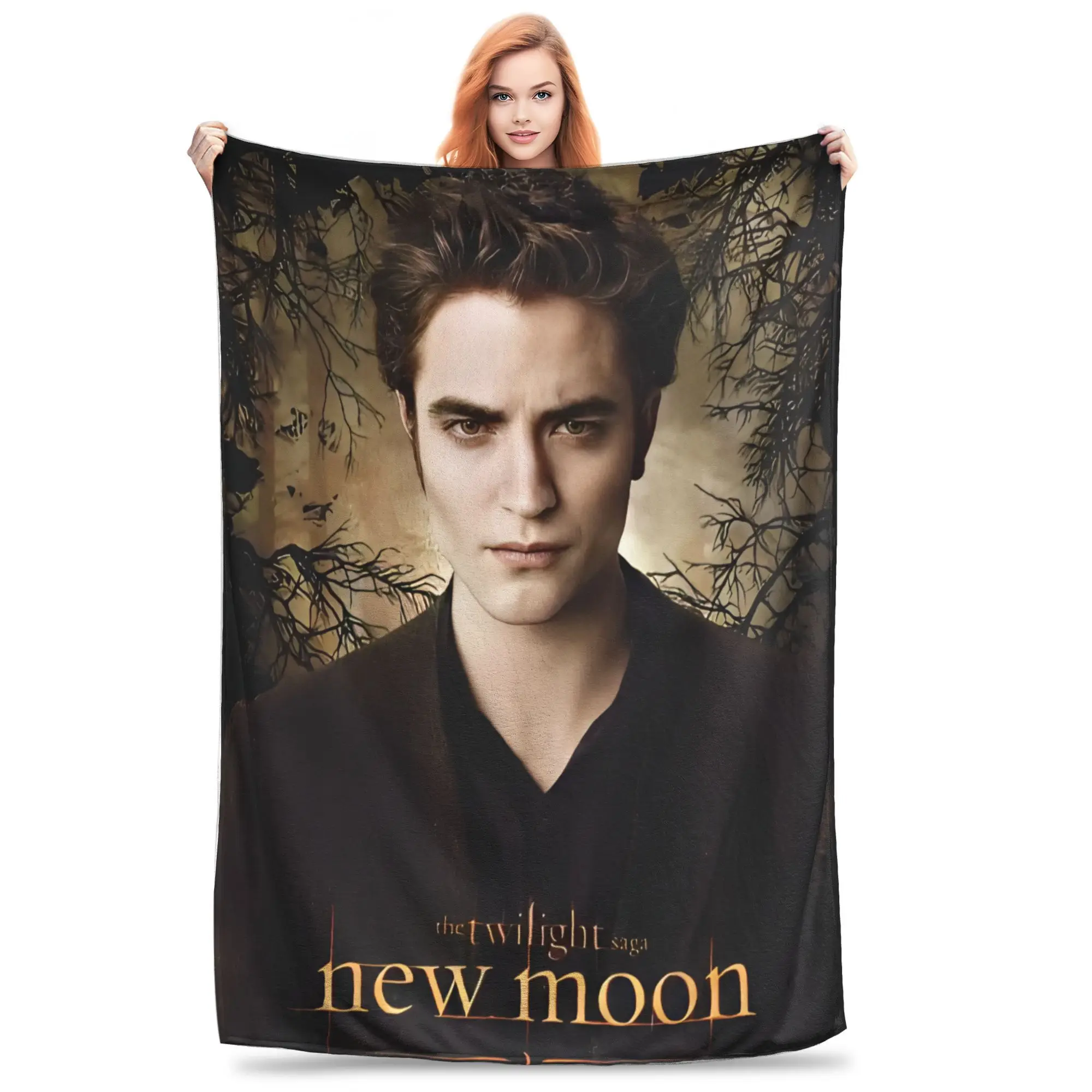 The Twilight Saga Blankets Fleece Textile Decor Edward Robert Pattinson Breathable Soft Throw Blanket for Bed Bedroom Rug Piece