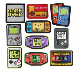 GAMEBOY Nostalgia Embroidered PVC Patch for Clothes Armband Tactical Equipment Hook and Loop Patches Backpack Stickers