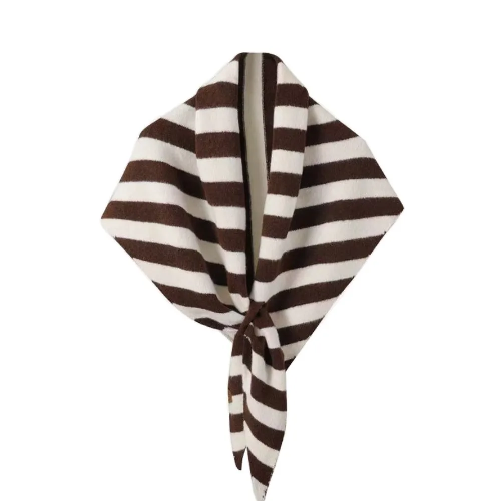 

Простой корейский стиль: полосатый плюшевый кашемировый шарф-шаль, ветрозащитная утолщенная накидка для улицы