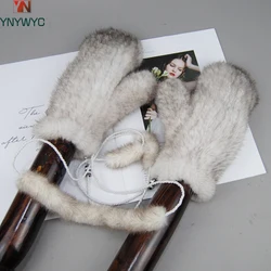 Lady Good Elastic Genuine Fur Gloves Knitted Fur Glove Winter Real Mink Fur Gloves Fashion Soft Warm 100%Natural Mink Fur Gloves