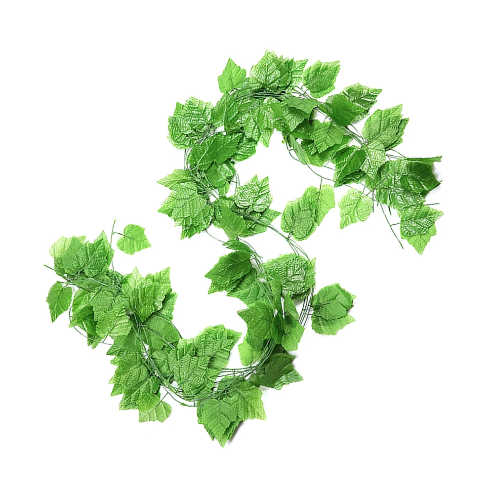 

12Pcs Artificial Leaf Vine Garland Rattan Hanging Home Decor Simulation Greenery Ornaments