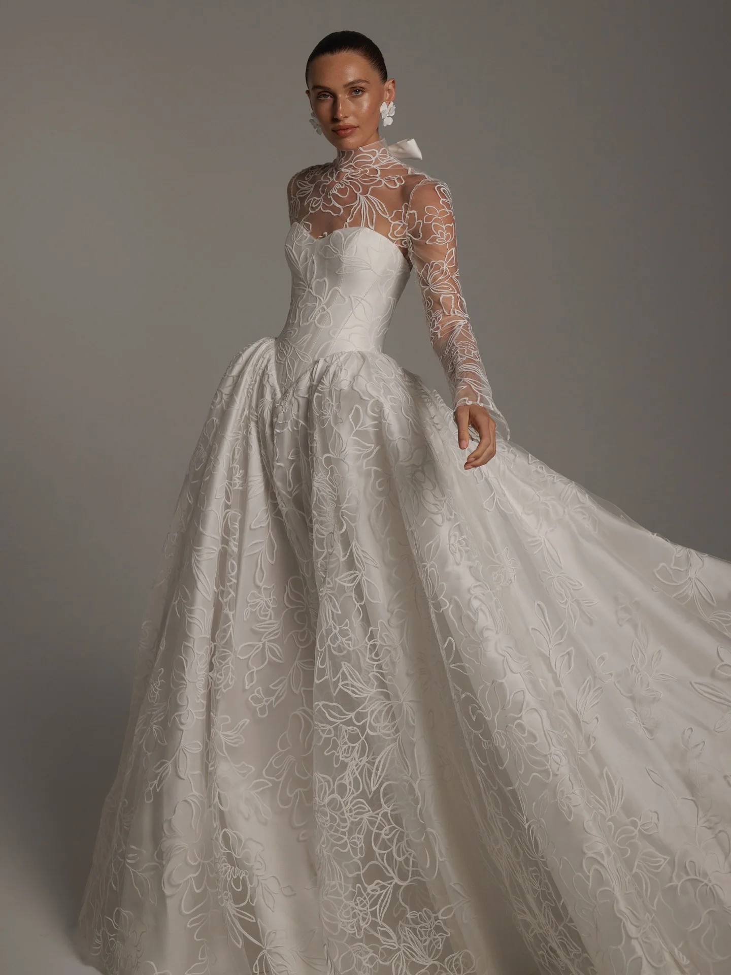 Vestido De Novia Encaje Satin Wedding Dress A line Dresses Vestidos 2 En 1 Desmontable Minimalista Elegante Alta Costura Bride