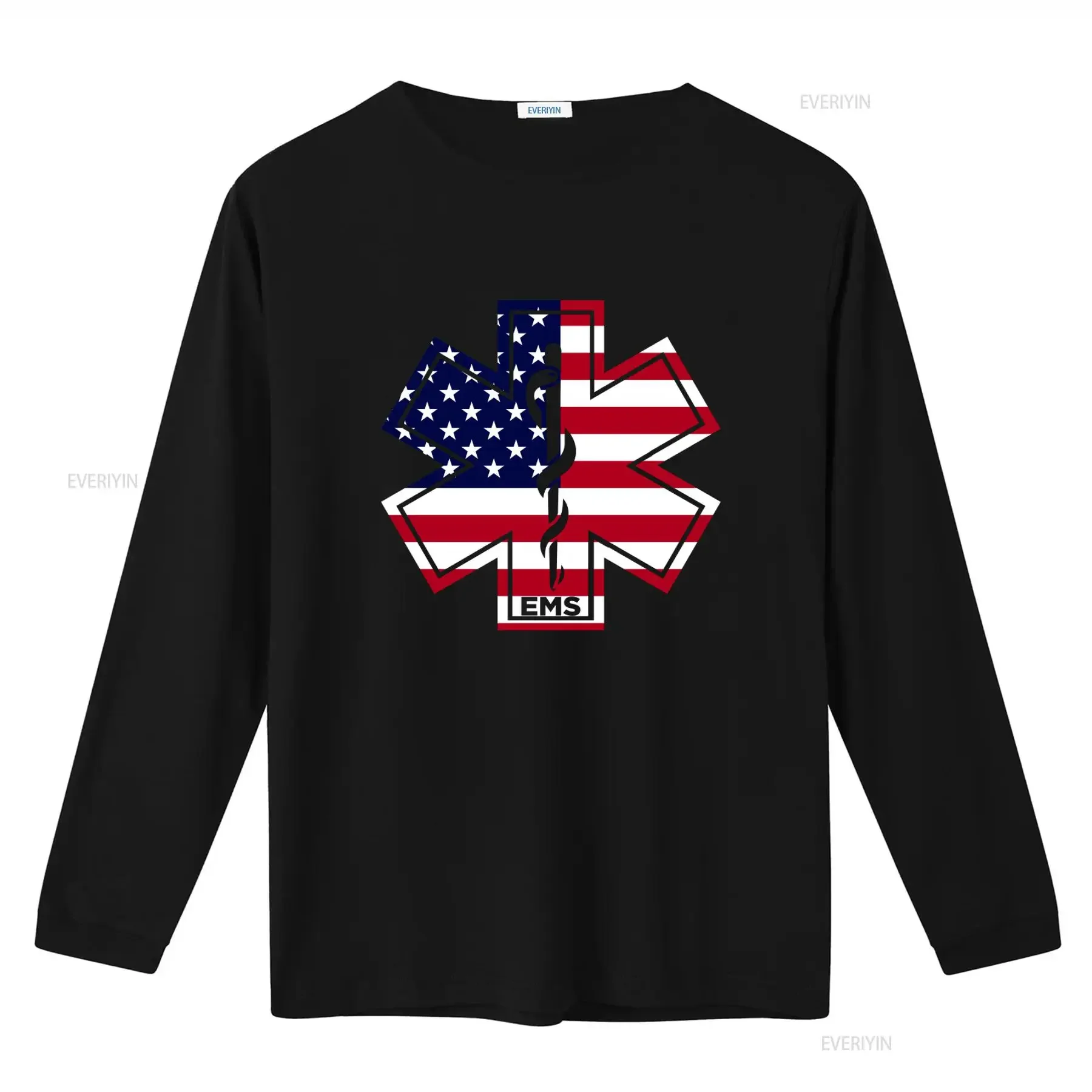 Ems Emblem Medical Service Us Flag T Shirt Patriotic Design for Healthcare Heroes vintage Washed Stylish fashion Versatile