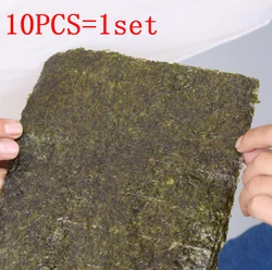 10pcs=1Bag Sushi nori sheets set, A+ Class sushi moss sushi nori , Secondary whole roast Porphyra Pack Rice Material sushi