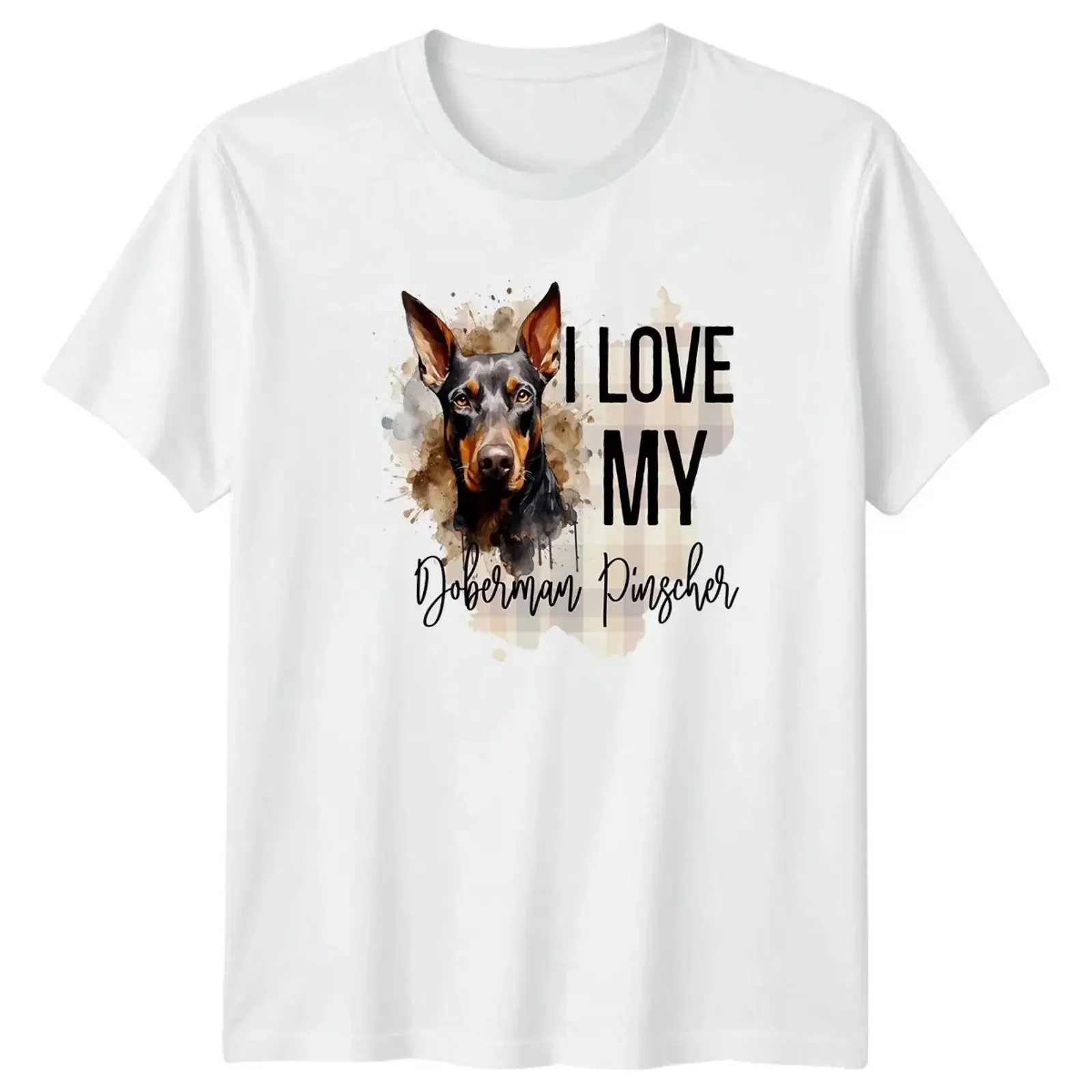 I Love My Doberman Pinscher T Shirt Dobermann Hunderasse vintage Washed Casual homme Top For Everyday Wear Unisex
