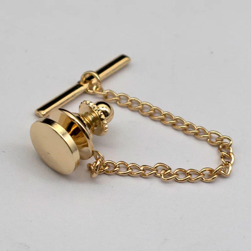 Boucle de cravate d'affaires à la mode pour hommes, broche de Banquet à cravate fixe en cuivre, pince à cravate tendance et à la mode