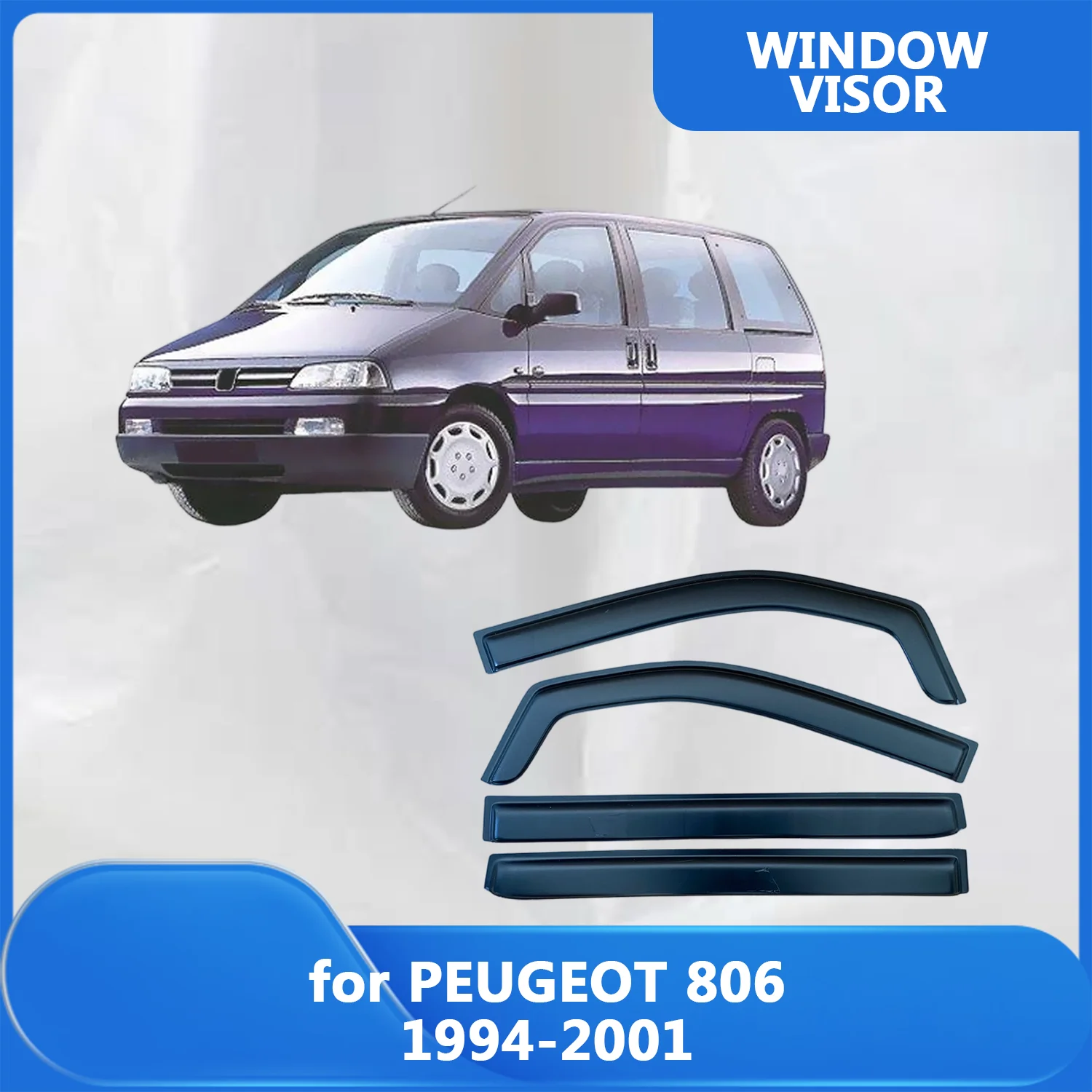 

Window Visor for PEUGEOT 806 1994-1998 1999 2000 2001 Wind Deflectors Rain Guards Door Visor Vent Shades Ventvisor Exterior