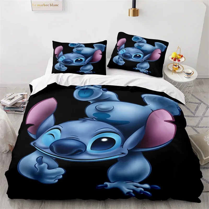 Stitch penutup selimut, pola kartun dekorasi kamar tidur kamar anak pola kartun, Set Multi-piece