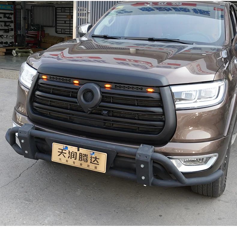 Car Accessories Mesh Decorative Stainless Steel Strip black Front Grille For Great Wall Poer Pao