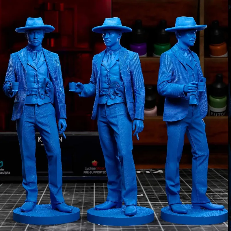 Kit de modelo de montagem de corpo de resina, escala 1/24, 75mm, figura lendária, doc rollay, hobby histórico, miniatura, desmontado e sem pintura