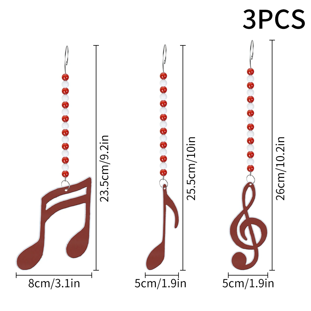 Świąteczna nuta Wisiorek Czerwona nuta Choinka Wisząca dekoracja Świąteczna muzyka Dekoracja świąteczna Wnętrze