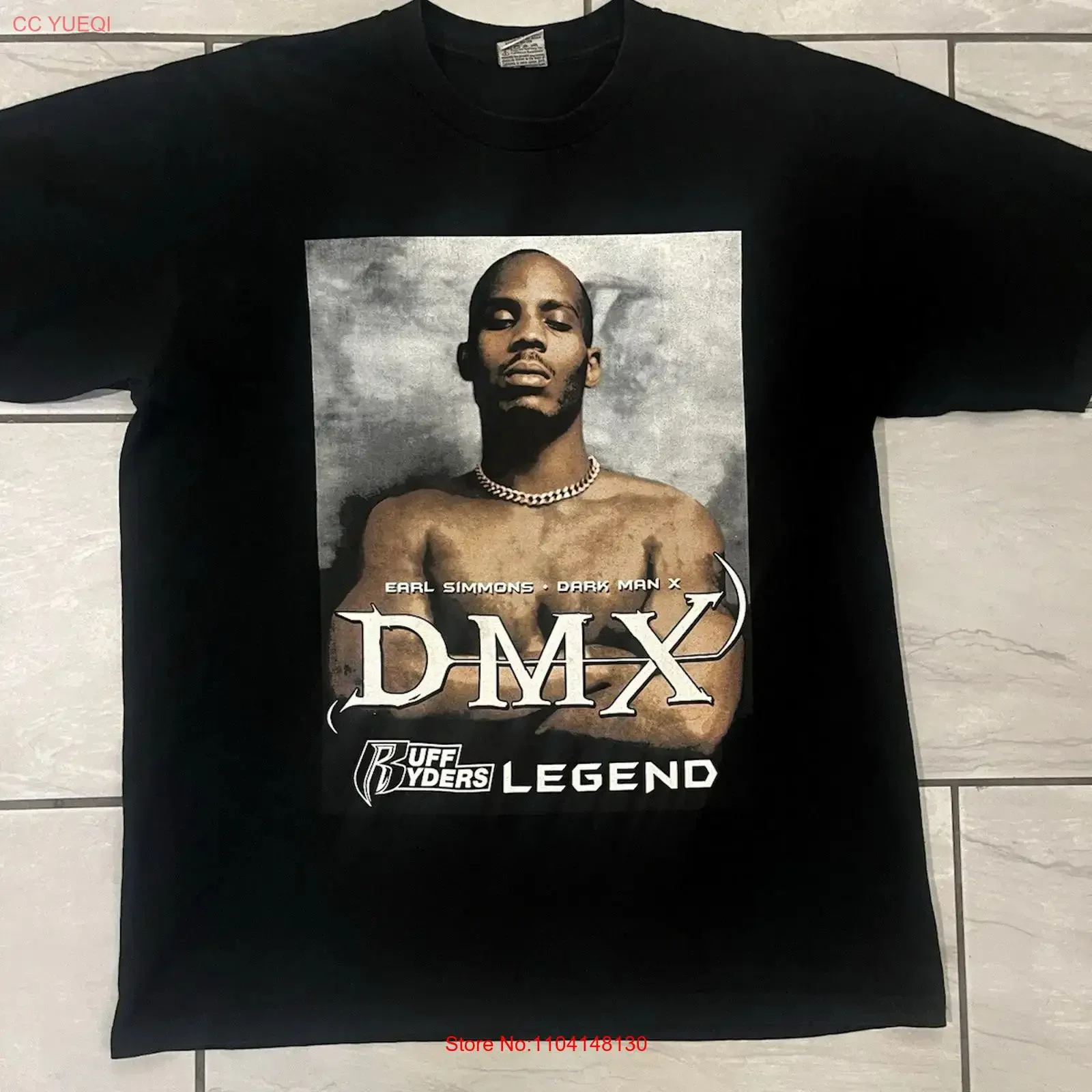 Vintage DMX Ruff Ryders Legend T Shirt Mens 2XL Black Rap Earl Simmons vintage Washed Casual Stretched streetwear Comfortable