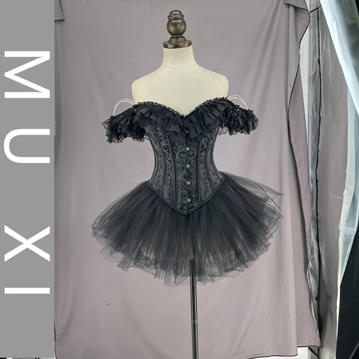 バレエブラックエンジェル純粋な欲望風セクシーレースコルセットチューブトップドレスシェイプウェアソースファクトリー卸売新作2025
