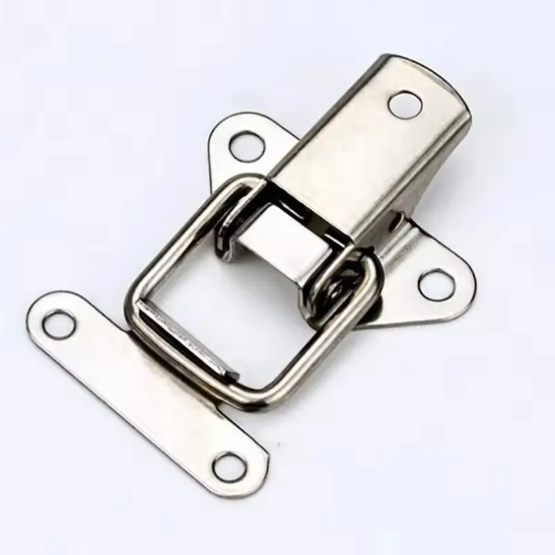 4Pcs Stainless Steel Cabinet Latch Hasp Toolbox Toggle Lock Hasp Toggle Latch Mini Clamps Box Clasp Buckle Trunk Latch Catches image 5