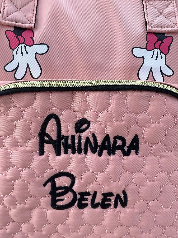 Personalisierte Namens-Mama-Tasche, multifunktionaler Windelrucksack mit doppelter Schulteraufbewahrung für Outdoor-Reisen, Mutter-Geschenk – Detail 10