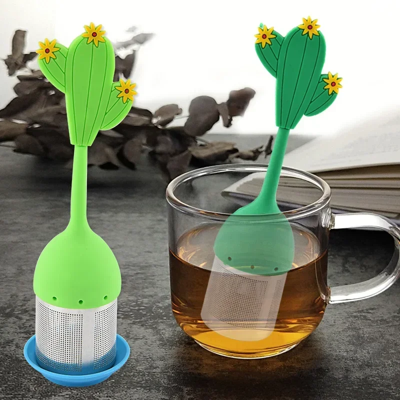 Silicone Handle Tea Infuser Stainless Steel Tea Ball Filter Teapot Cha Coffee Strainer Creative Lemon Orange Shape Spice Sieve