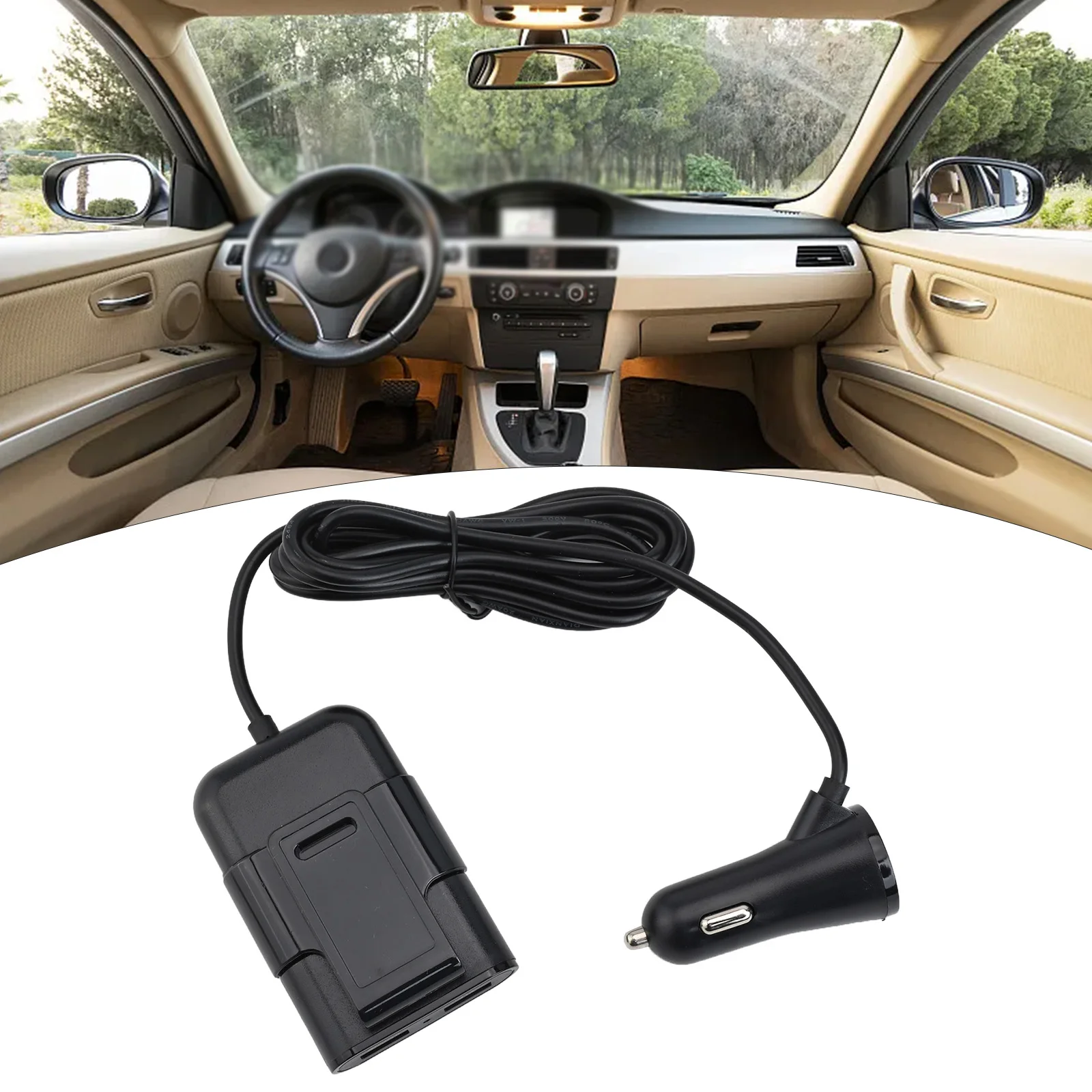 5 USB Ports Charger 30W Quick Charger 12V-24V Voltage 4 USB Ports Charger Fast Charging Capability Vehicle Use Charger