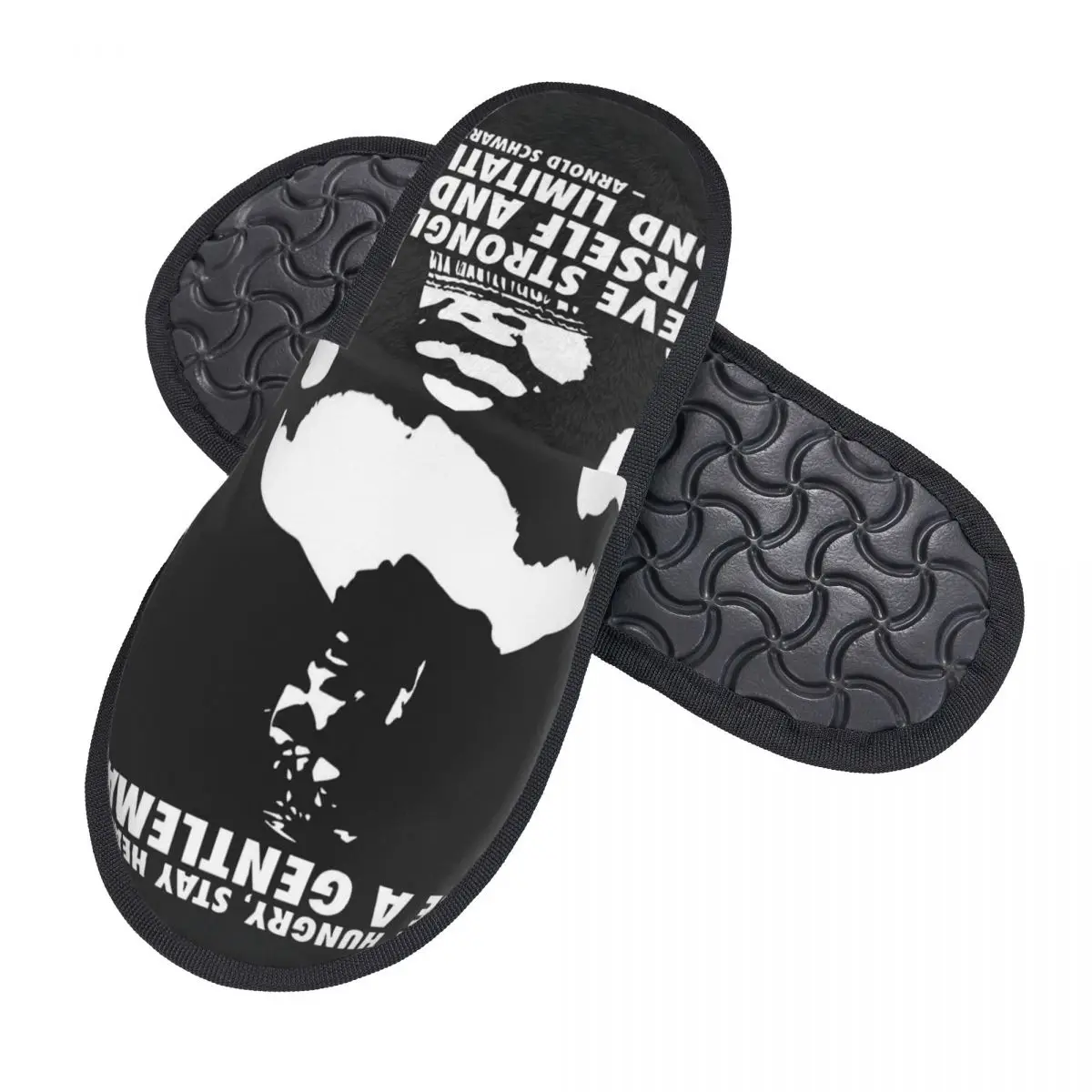 Casual Arnold Schwarzenegger Mr Olympia Men Women Furry slippers,Leisure printing pantoufle homme Home slippers