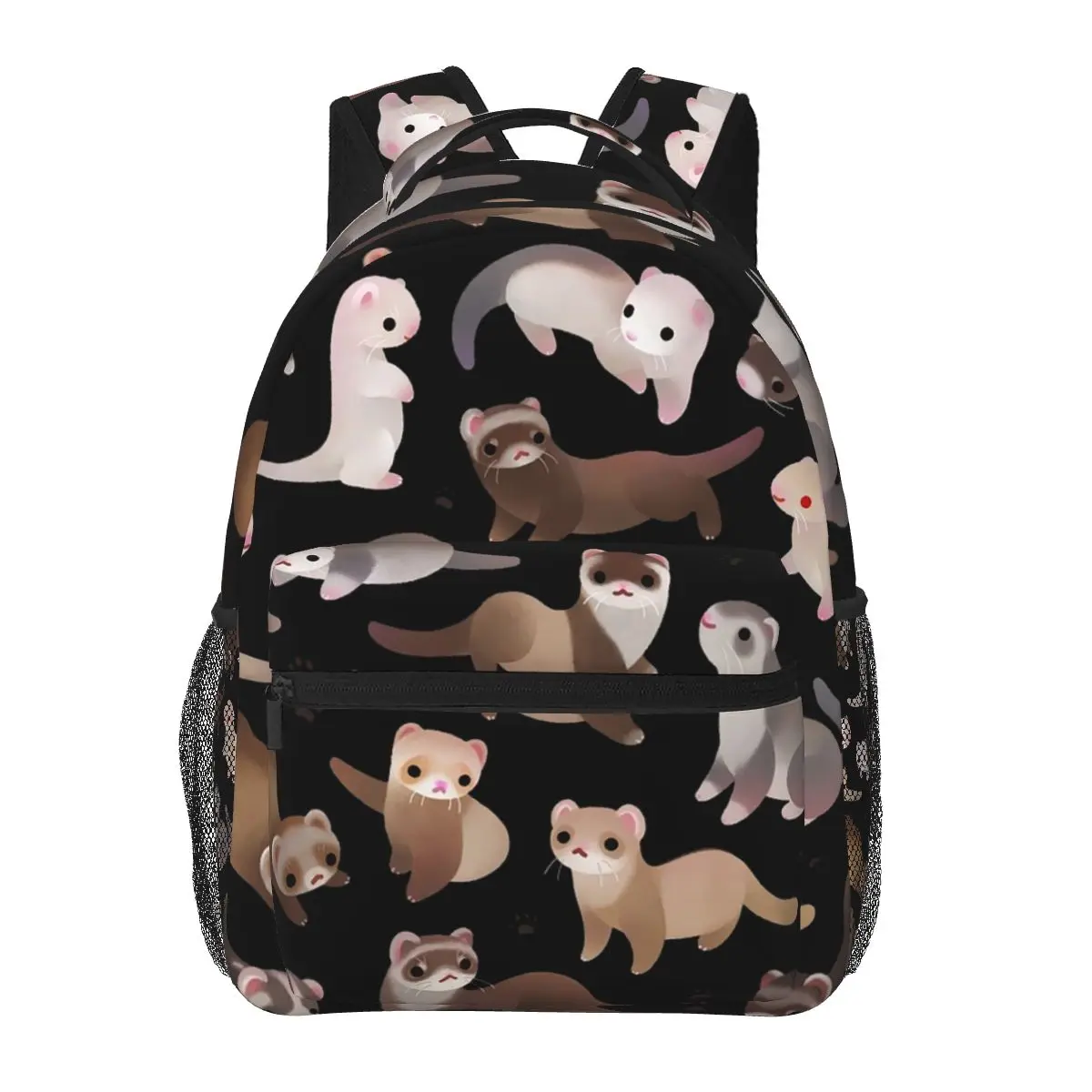 Ferret - Dark Backpacks Boys Girls Bookbag Children School Bags Cartoon Travel Rucksack Shoulder Bag Large Capacity