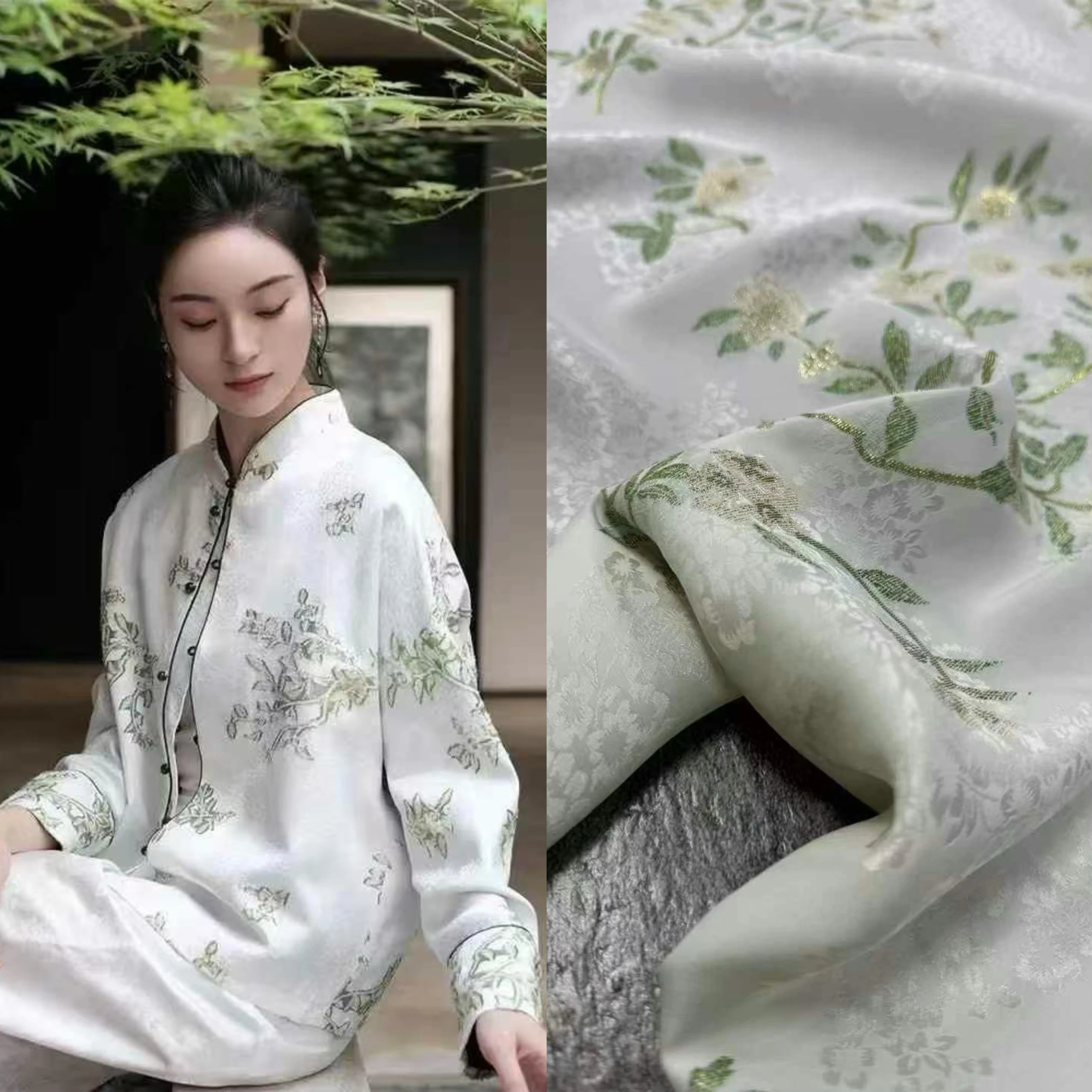 

Элитная вышитая шелковая куртка в новом китайском стиле, весна-осень, из шелковой ткани в национальном стиле, с домашней губчатой подкладкой