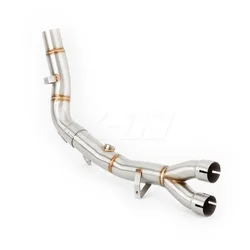 Motorcycle Exhaust Header Link Pipe For Honda Transalp 700 2008 2009 2010 to 2017 XL700V XL 700 XL700