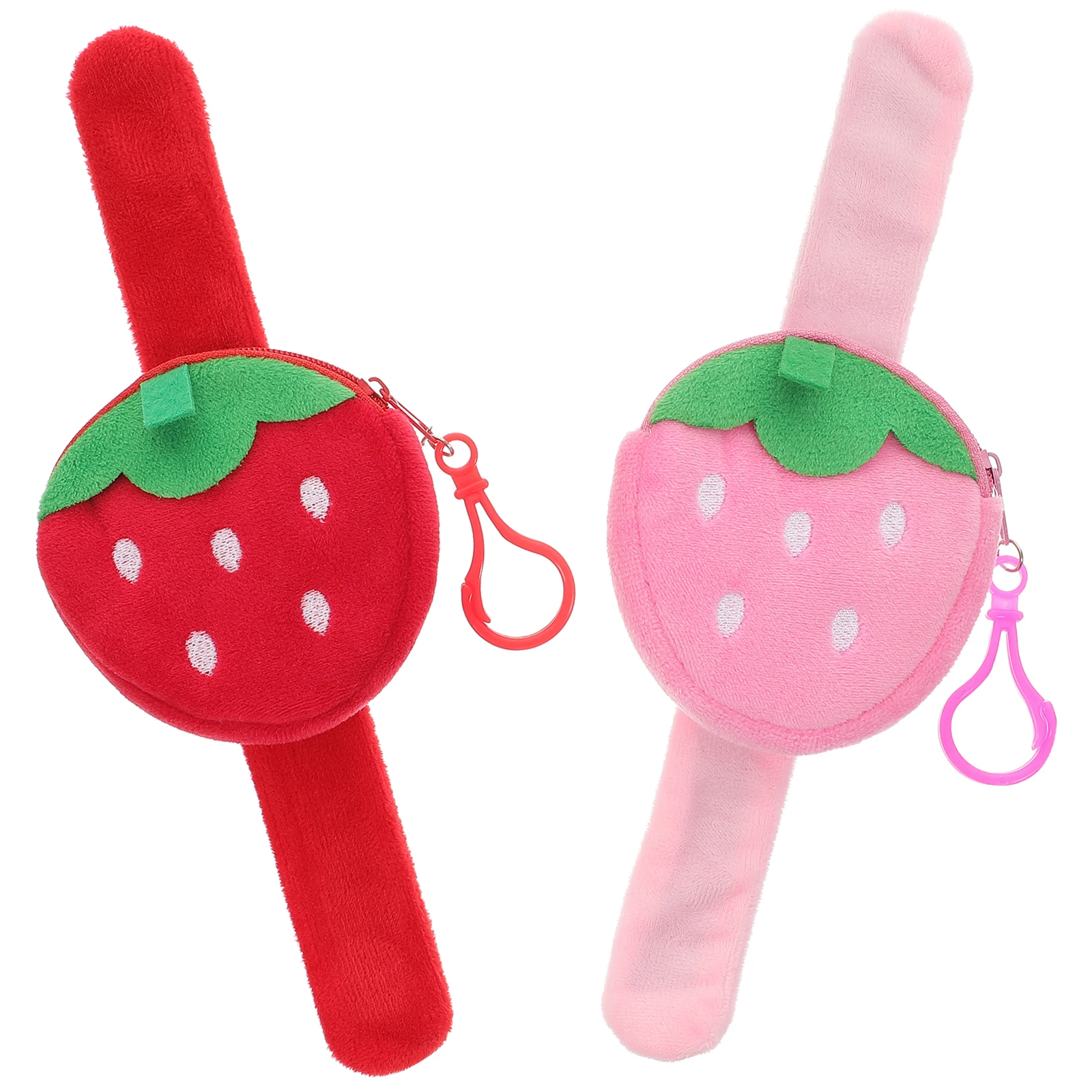 2 Pcs Strawberry Pants Circle Slap Bracelet for Kids Bracelets Wrist Band Party Favour Fruit Toy Themed Papa