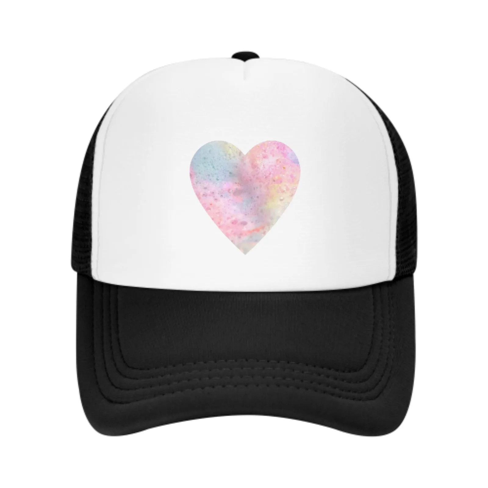 Colorful Heart Baseball Caps Adjustable Sun Hat for Men Women Casual Trucker Hats for Fishing Outdoor Activities Dad Gifts