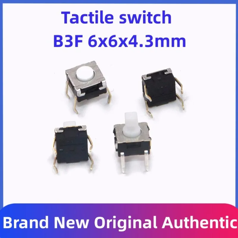 촉각 스위치 B3F 마우스 마이크로 중간 스위치, M185 G300 G402 G602 M570 버튼 마우스용, 6x6x4.3mm B3F-1000, 10 개