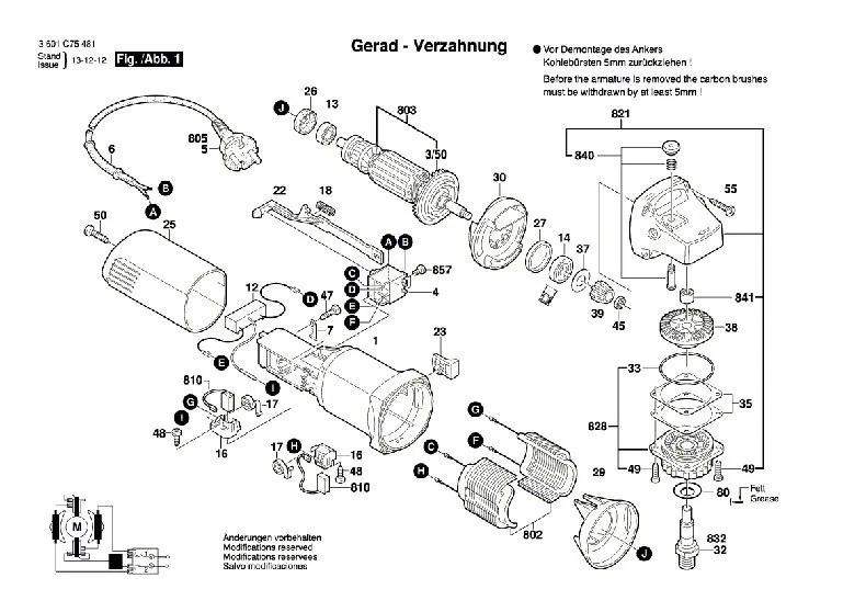 Replacement for BOSCH GWS6-100 GWS 6-100 Angle Grinder Electric tools part Power Tool Accessories