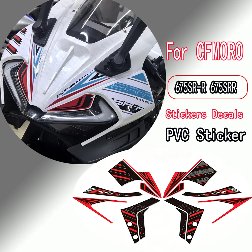 For Cfmoto 675SR-R 675SRR Motorcycle Front Fairing Fender Stickers Decals 2025 2026 Stickers Decals Models Decorative