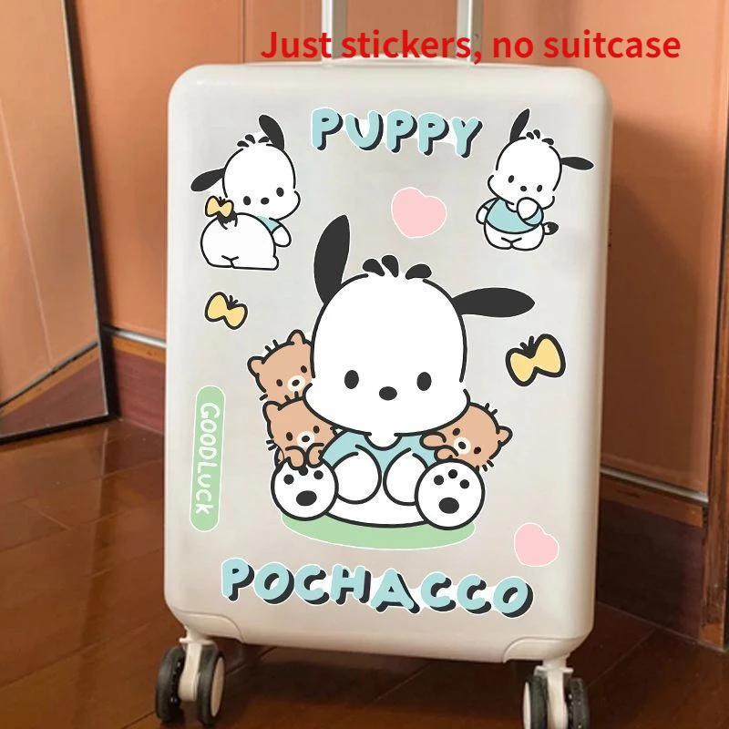 Cartoon Sanrio suitcase sticker Kuromi Pacha dog waterproof suitcase trolley case decorative sticker waterproof