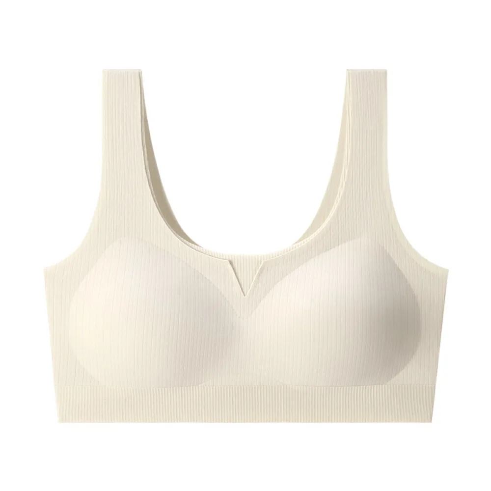 

Thin Brassiere Wireless Deep V Bra Close-fitting Anti-sagging Vest Style Sports Bra Gathered Breasts Traceless Push Up Underwear