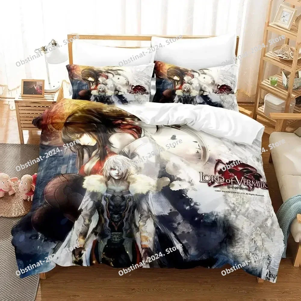 

Anime Lord of Vermillion Bedding Set Boys Girls Twin Queen Size Duvet Cover Pillowcase Bed Kids Adult Home Textileextile