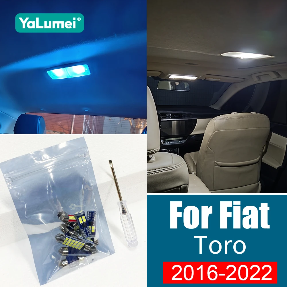 لشركة فيات تورو 2016 2017 2018 2019 2020 2021 2022 9 قطعة لا خطأ سيارة LED لمبات الداخلية قبة القراءة مصباح أضواء الخريطة اكسسوارات