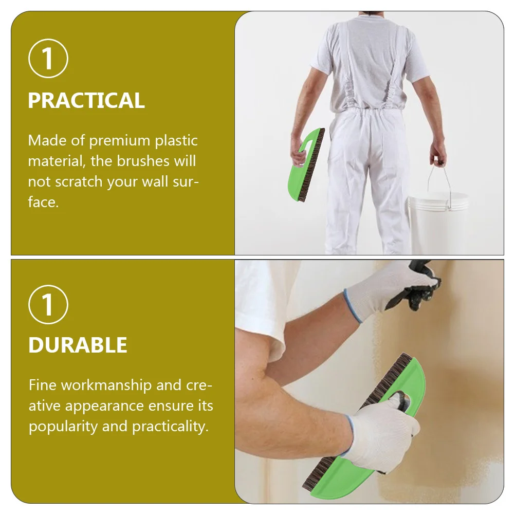 Wall Paper Adhesive Brush Premium Plastic Bristles Bubble-Free Smoothing Tool For Home Wallpapering Thickening Encryption