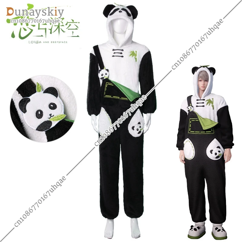 Love And Deep Space Kigurumi Qi Yu Shen Xinghui Qin Che Panda Pajamas Suit Rafayel Zayne Xavier Sylus Cosplay Loungewear