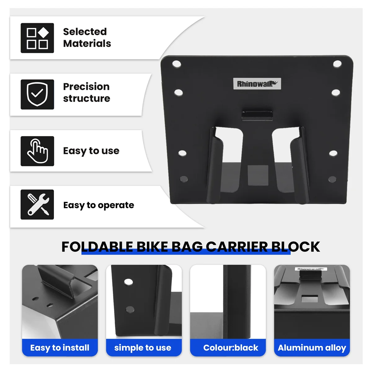 T34C Rhinowalk سبائك الألومنيوم دراجة حقيبة محول ل طوي دراجة الناقل كتلة Sbag سلة الملحقات