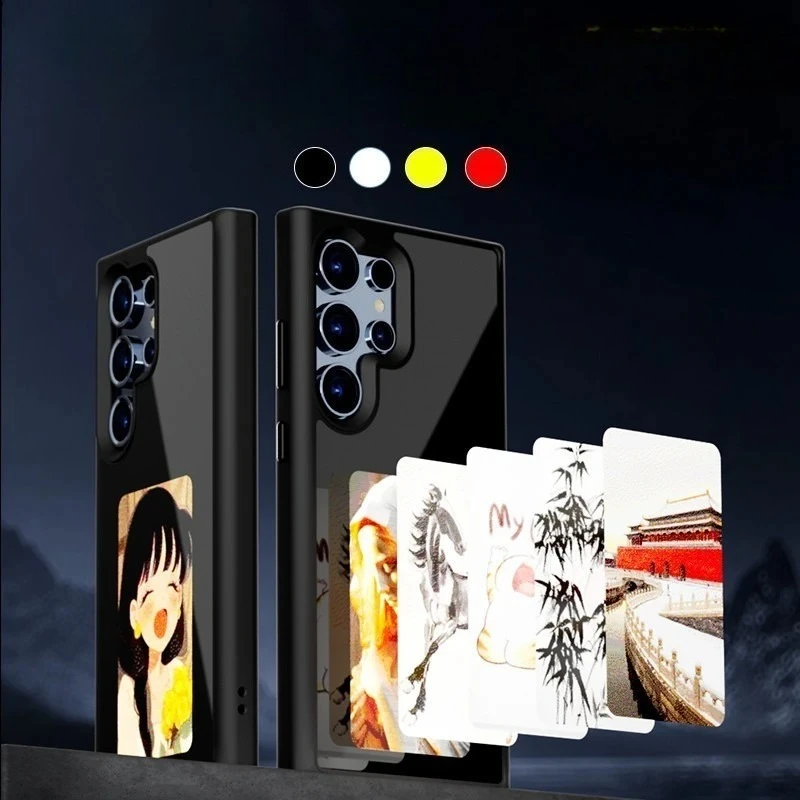 

DIY Screen AI Projection Photo Phone Case for Samsung Galaxy S24 Ultra Smart NFC Ink Screen Photo Frame Case