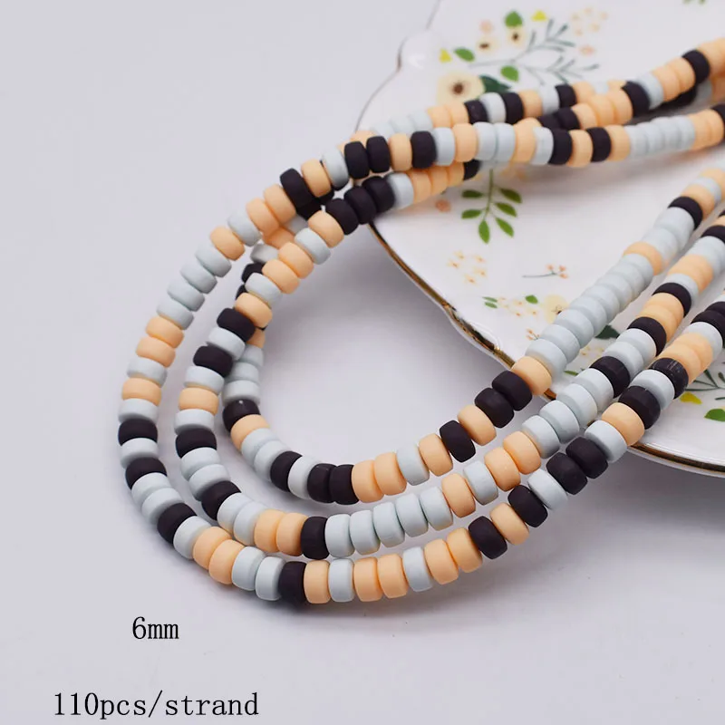 6x3mm Polymer Clay Beads Wheel Chip Disk Loose Spacer Beads For Jewelry Making DIY Design Bracelet Finding