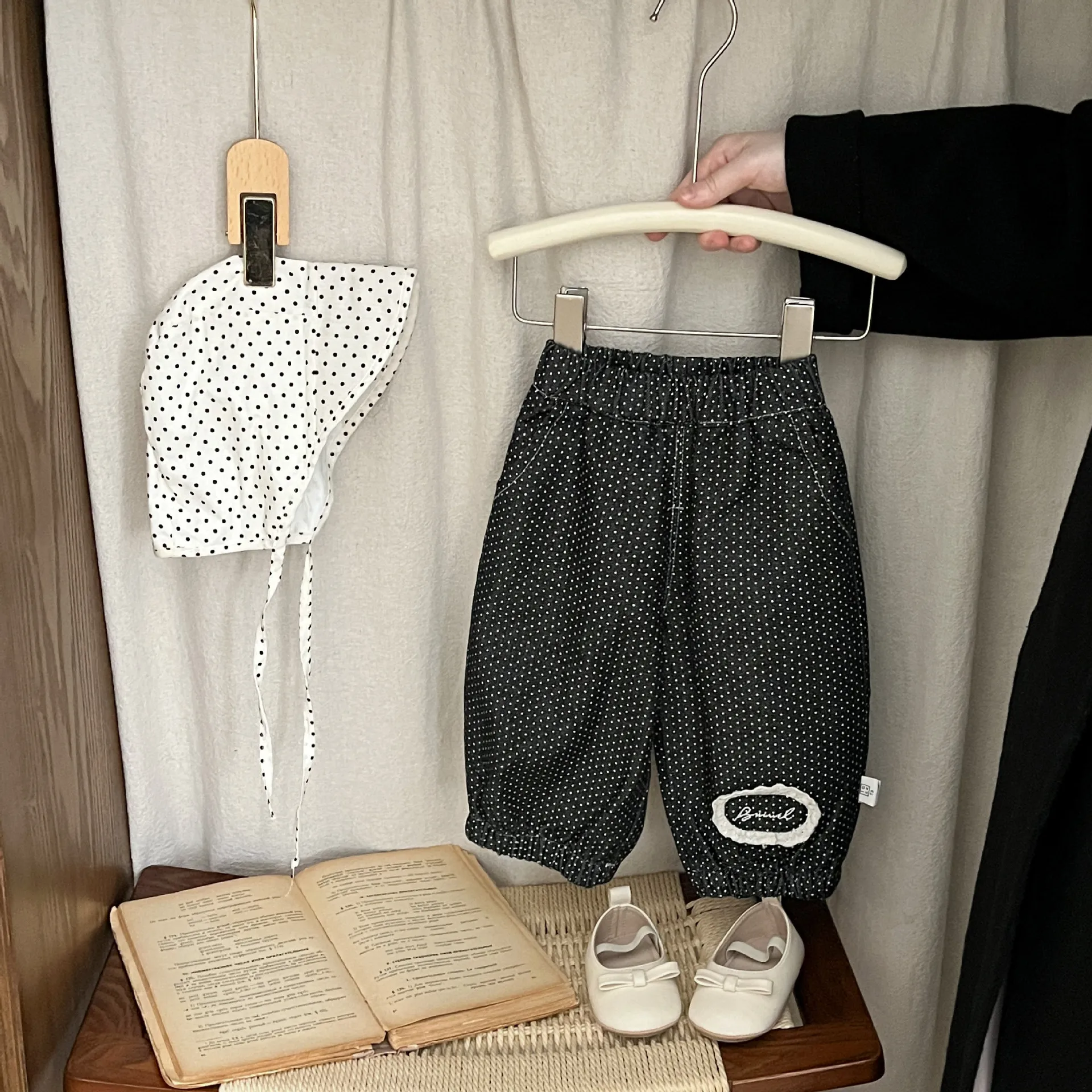 

Autumn Kids Baby Girls Pant Casual Polka Dots Infant Girls Trouser Elastic Waist Loose Versatile Children 1-3Y Girls Pant