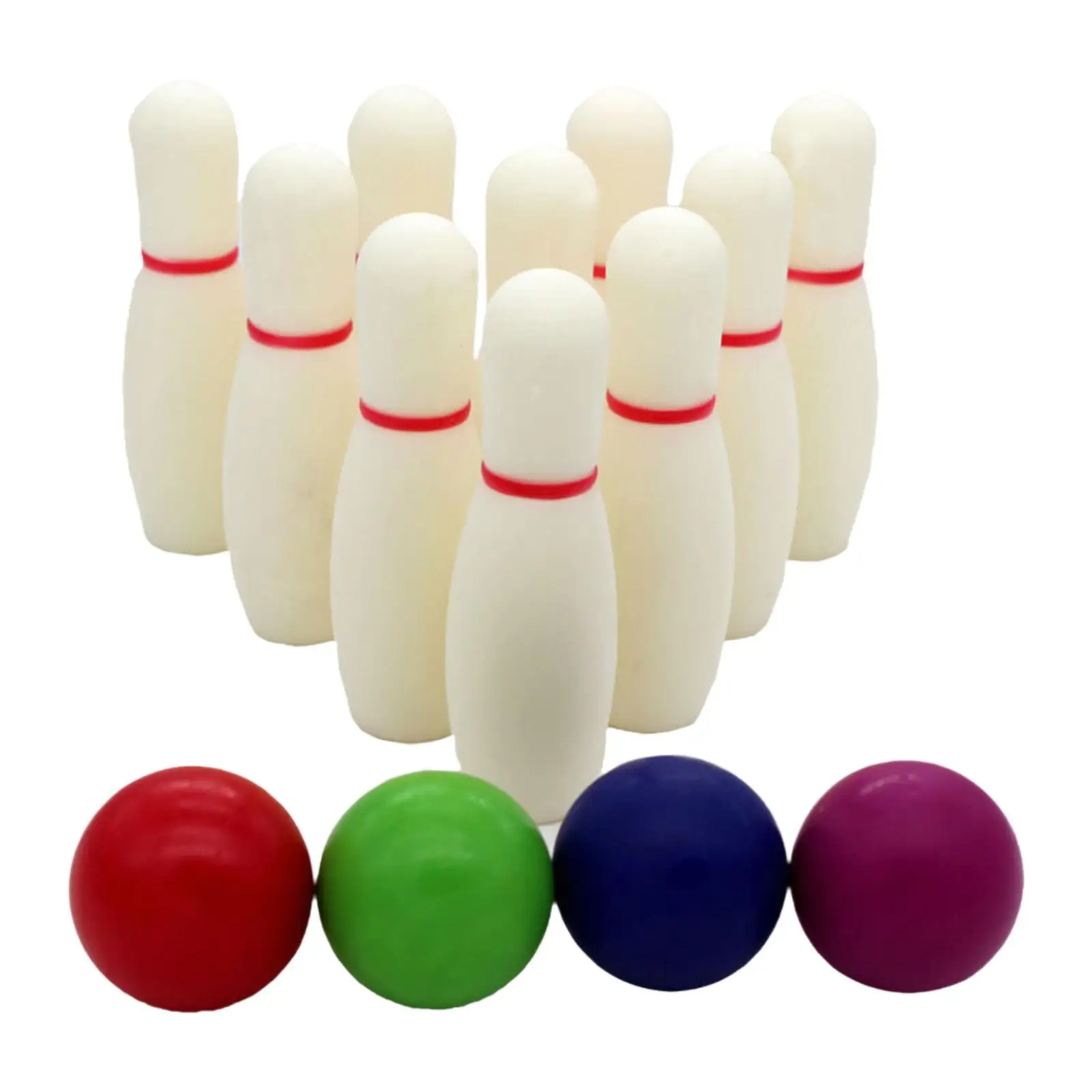 Set da gioco da bowling per bambini Giocattoli interattivi per bambini 4 palline e 10 pin Giocattoli educativi per il tempo libero per bambini in età prescolare